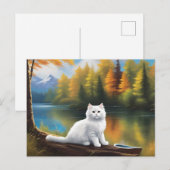 Bob Ross Style Cat Briefkaart (Voorkant / Achterkant)
