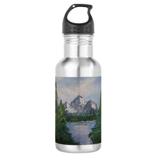 Bob Ross Style Painting #2 Waterfles (Voorkant)