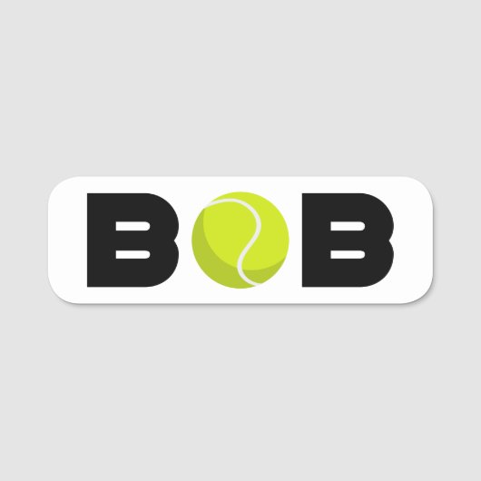 Bob Tennis Naamplaatje (Voorkant)