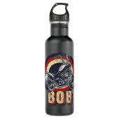 Bob the Bobber Gepersonaliseerd Chop Motorcycle Bi Waterfles (Voorkant)