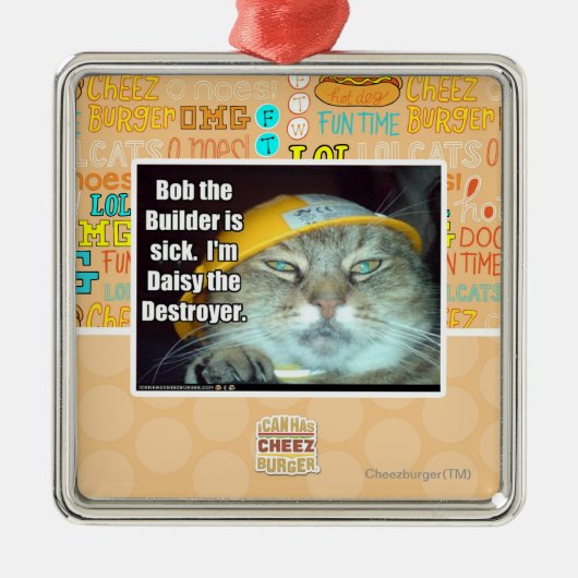 Bob the Builder is ziek Metalen Ornament (Voorkant)