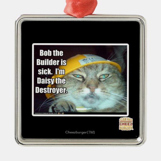 Bob the Builder is ziek Metalen Ornament (Voorkant)