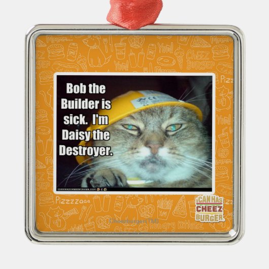 Bob the Builder is ziek Metalen Ornament (Voorkant)