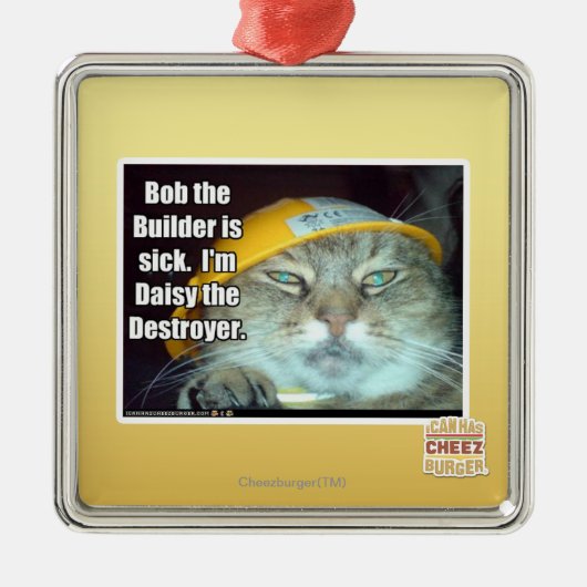 Bob the Builder is ziek Metalen Ornament (Voorkant)