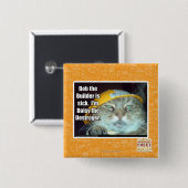 Bob the Builder is ziek Vierkante Button 5,1 Cm (Voorkant /achterkant)