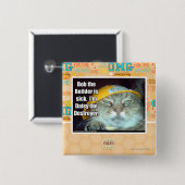 Bob the Builder is ziek Vierkante Button 5,1 Cm (Voorkant /achterkant)
