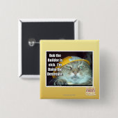 Bob the Builder is ziek Vierkante Button 5,1 Cm (Voorkant /achterkant)