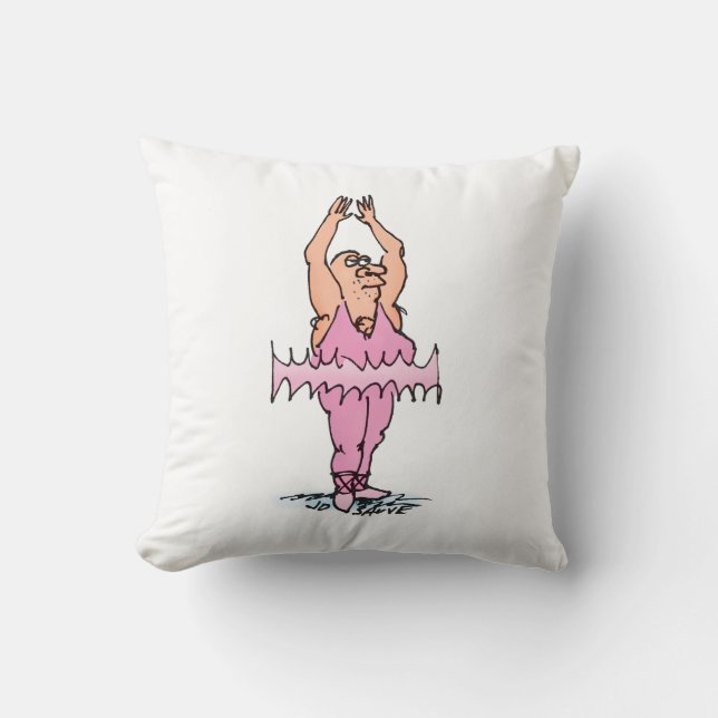 Bob the Fat Ballet Dancer en zijn Tutu Pillow Kussen (Voorkant)