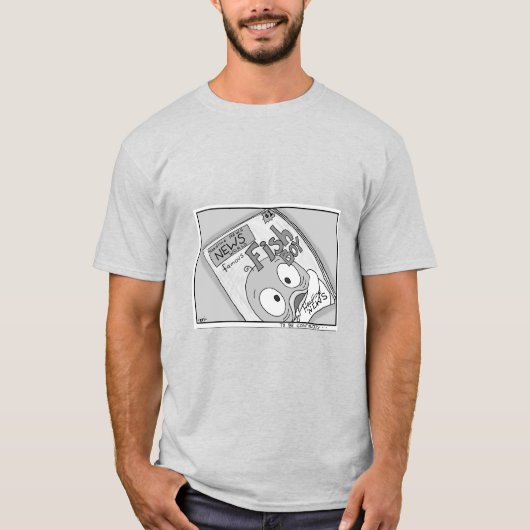 Bob the Fish Boy Newspapier Hoesje T-shirt (Voorkant)