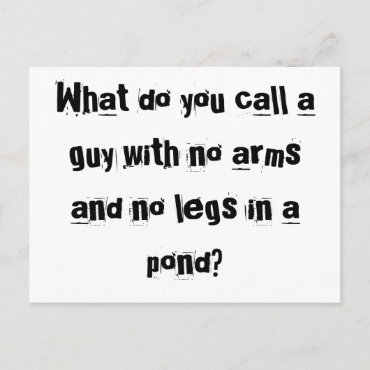 Bob the MANequin briefkaarten (Voorkant)