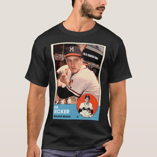 Bob Uecker Milwaukee Baseball Kaart T-shirt (Voorkant)