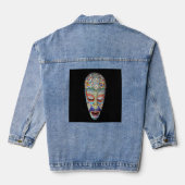 Bob, waarom het Long Face? Mozaïekmasker Denim Jacket (Achterkant)