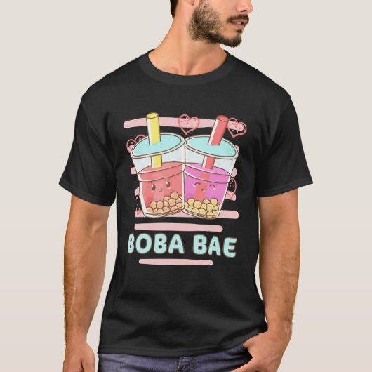 Boba BAE Kawaii Bubble Tea with Cute Boba Drink T-shirt (Voorkant)