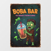 Boba Bar – De favoriete drank van de ondood! Raamsticker (Vel)