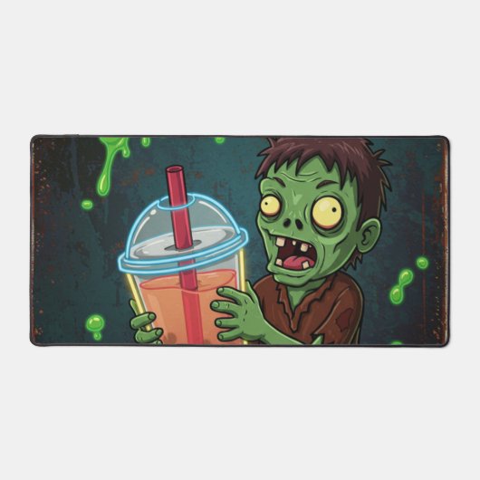 Boba Bar – The Undead’s Favorite Drink! Desk Mat (Voorkant)