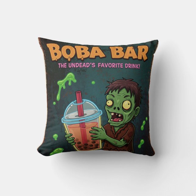 Boba Bar – The Undead’s Favorite Drink! Kussen (Voorkant)