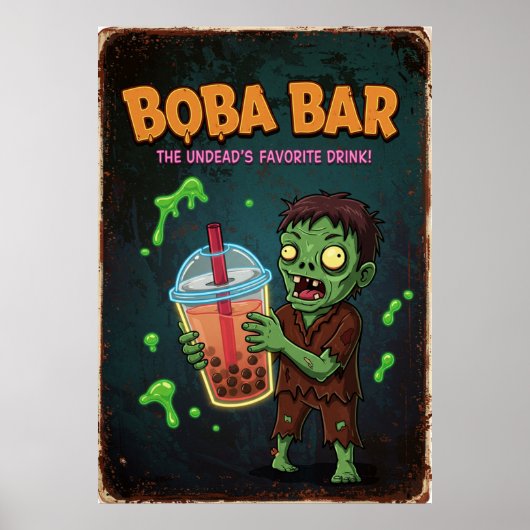 Boba Bar – The Undead’s Favorite Drink! Poster (Voorkant)