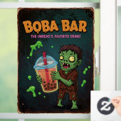Boba Bar – The Undead’s Favorite Drink! Raamsticker (Huis)