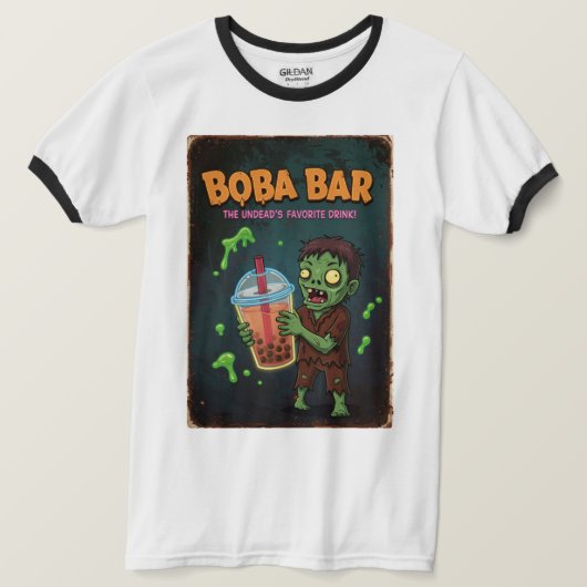 Boba Bar – The Undead’s Favorite Drink! T-Shirt (Design voorkant)