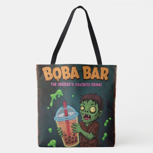 Boba Bar – The Undead’s Favorite Drink! Tote Bag (Voorkant)