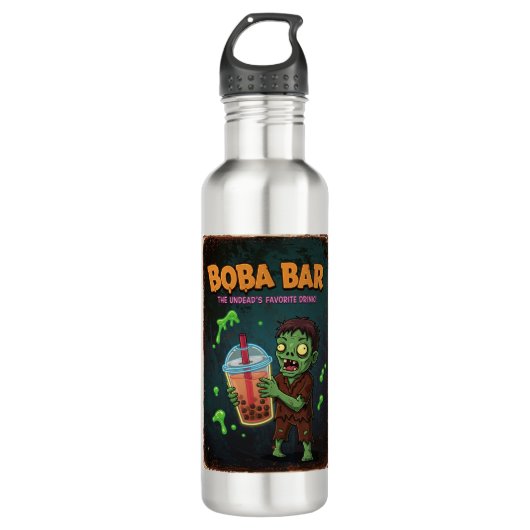 Boba Bar – The Undead’s Favorite... Water Bottle Waterfles (Voorkant)