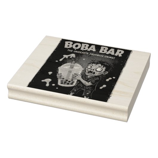 Boba Bar – The Undead’s Favorite Wood Art Stamp Rubberstempel (Stempel)