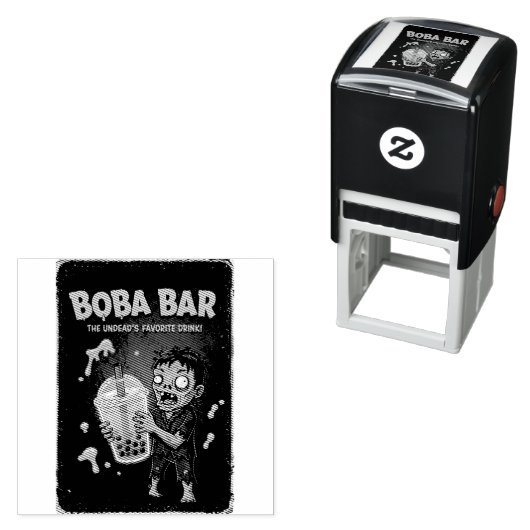Boba Bar – The Undead’s Self Inking Rubber Stamp Zelfinktende Stempel (In situ)