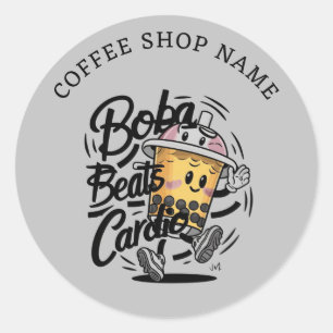 Boba Beats Cardio grappige merknaam sticker