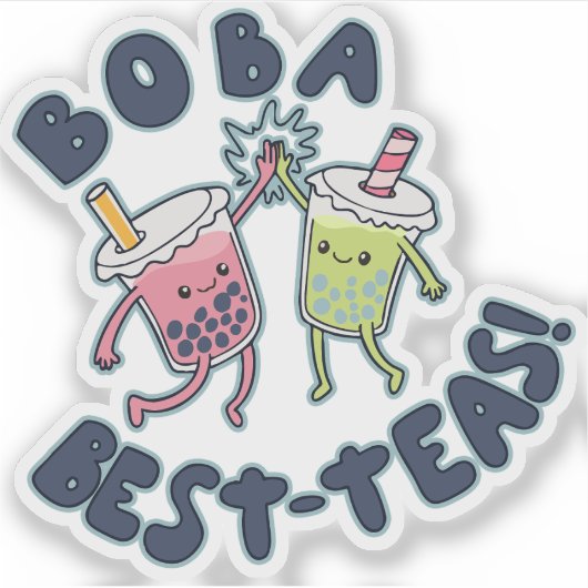 Boba Best-Teas! Sticker (Voorkant)
