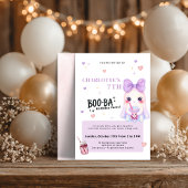 Boba Birthday Invitation | Cute Spooky BOO-BA Part