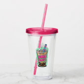 Boba Blast – Sip or Die! Acrylic Tumbler Acryl Drinkbeker (Achterkant)