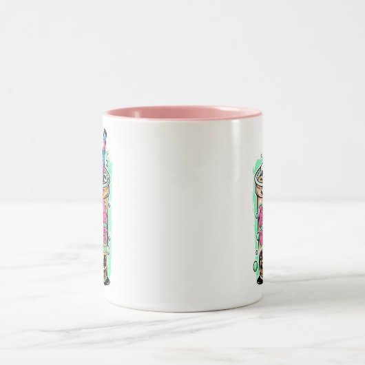 Boba Blast – Sip or Die! Coffee Mug Tweekleurige Koffiemok (Center)