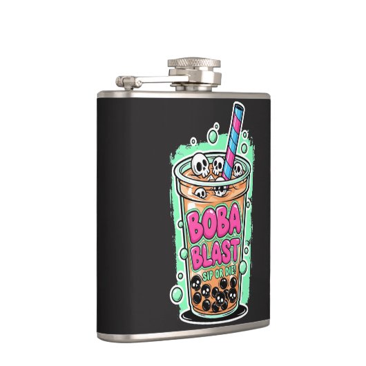 Boba Blast – Sip or Die! Flask Heupfles (Rechts)