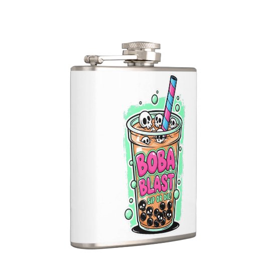 Boba Blast – Sip or Die! Flask Heupfles (Rechts)