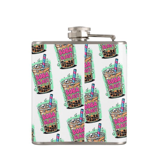 Boba Blast – Sip or Die! Flask Heupfles (Achterkant)