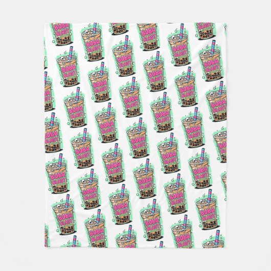 Boba Blast – Sip or Die! Fleece Blanket (Voorkant)