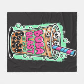 Boba Blast – Sip or Die! – Fleece Blanket (Voorkant (Horizontaal))