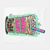 Boba Blast – Sip or Die! – Fleece Blanket Deken (Voorkant (Horizontaal))