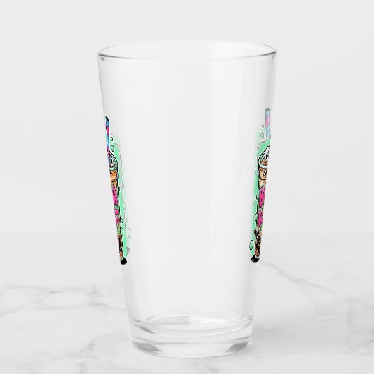 Boba Blast – Sip or Die! Glass Cup Glas (Links)