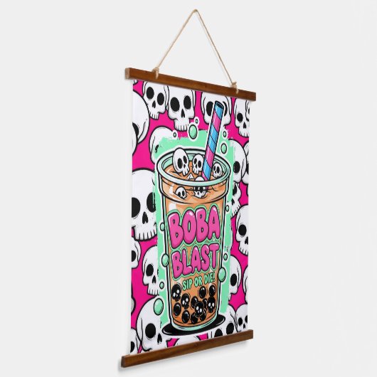 Boba Blast – Sip or Die! Hangend Wandkleed (Gebogen)