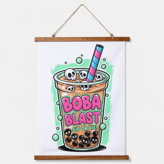 Boba Blast – Sip or Die!  Hangend Wandkleed (Voorkant)