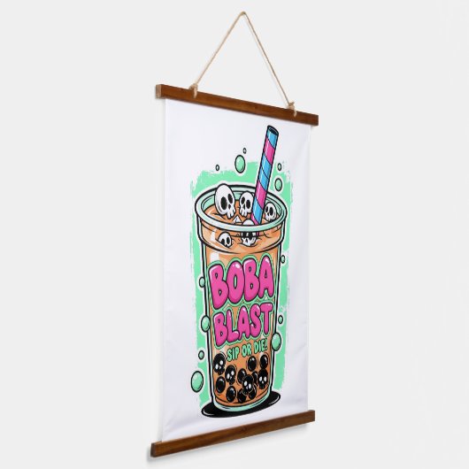 Boba Blast – Sip or Die!  Hangend Wandkleed (Gebogen)