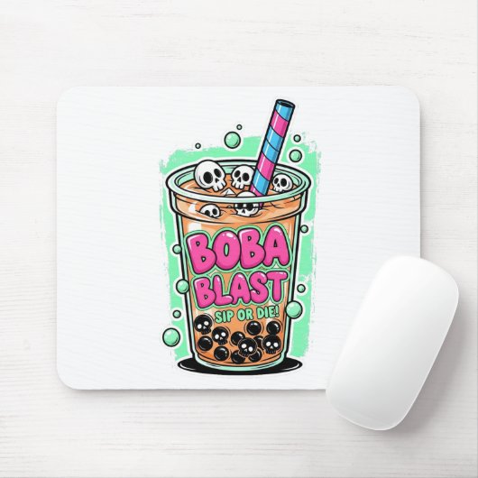 Boba Blast – Sip or Die! Mousepad Muismat (Met muis)
