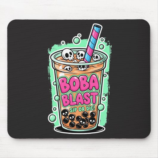 Boba Blast – Sip or Die! Mousepad Muismat (Voorkant)