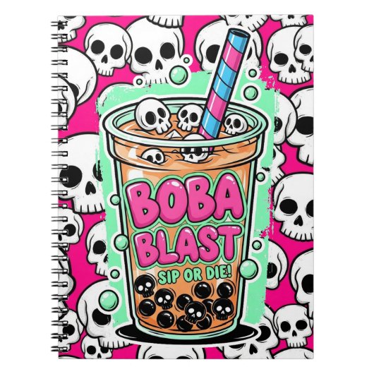 Boba Blast – Sip or Die!  Notitieboek (Voorkant)