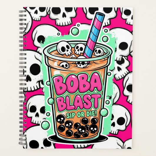 Boba Blast – Sip or Die! Planner (Voorkant)