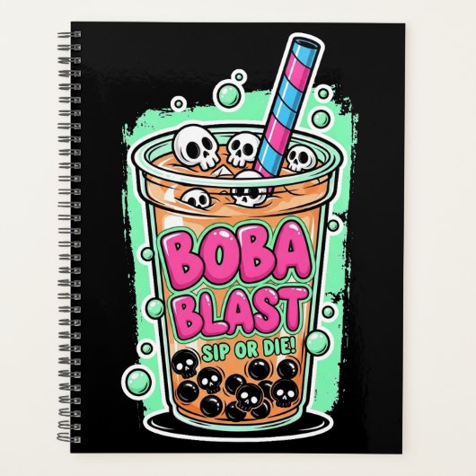 Boba Blast – Sip or Die! Planner (Voorkant)