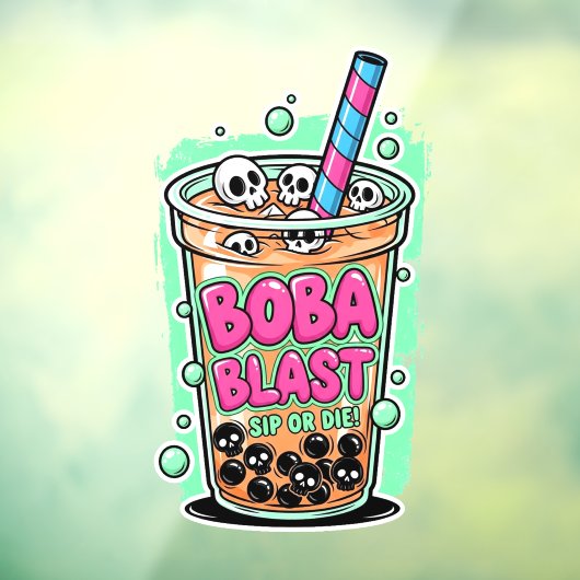 Boba Blast – Sip or Die! Raamsticker (Vel 3)