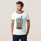 Boba Blast – Sip or Die! Ringer T-Shirt (Voorkant volledig)