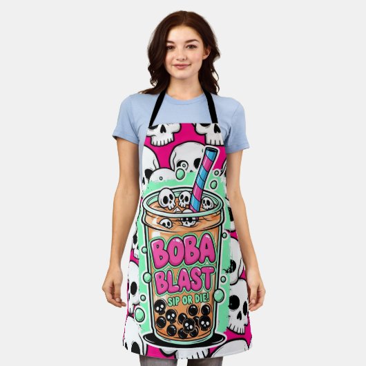 Boba Blast – Sip or Die! Schort (Gedragen)